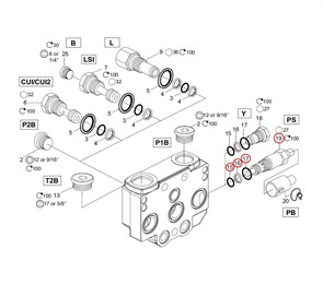 Клапан главный 211-250 Бар F130CF 9120099964 Parker 9120099964